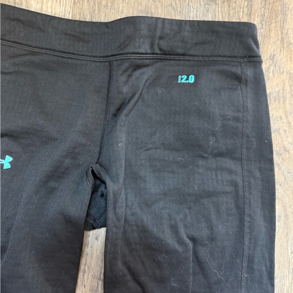 Women’s Under Armour Cold Gear Base Layer 2.0 Black Leggings - Picture 2 of 4